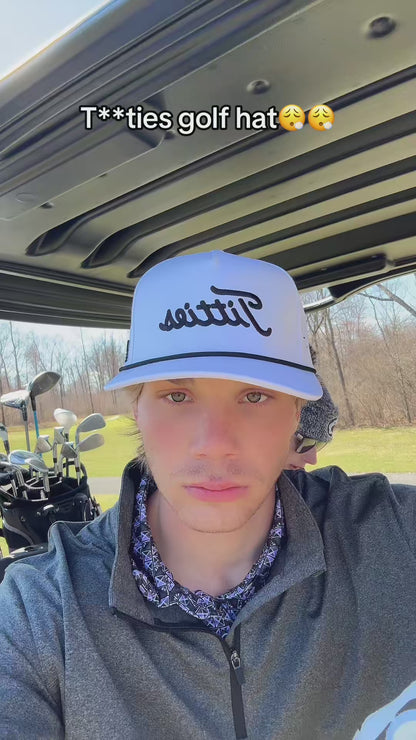White and Black Titties Golf Hat