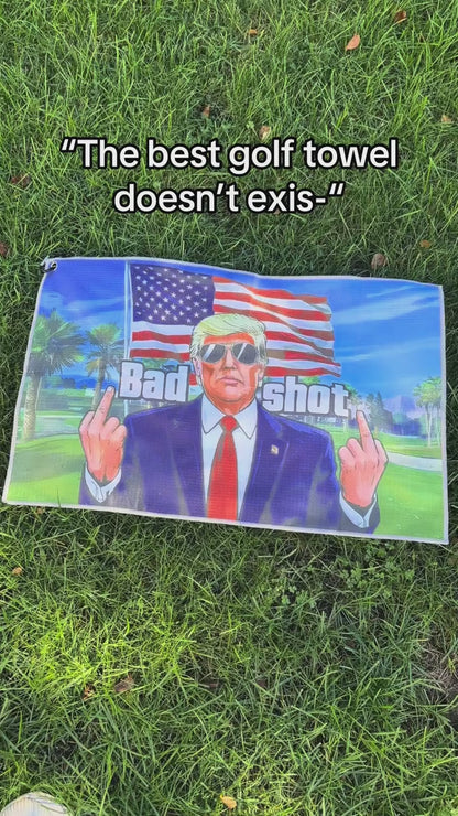 Curves & Clubs Trump Bad Shot Golf Towel